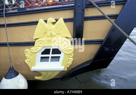 Noi, MD, riproduzione dell'uva sultanina, British schooner che girava per la rive del Maryland riscuote la tassa di tè Foto Stock