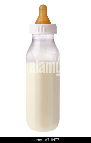 Il latte per il bambino in bottiglia Foto Stock