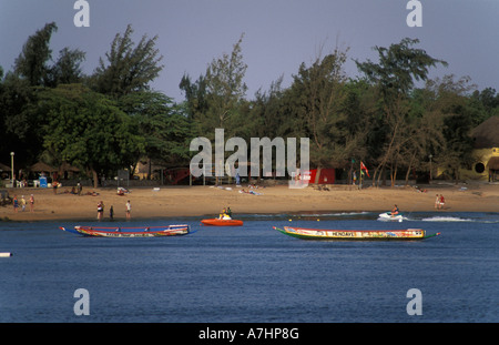 Spiaggia turistica a Saly Portogallo Petit Côte Senegal Foto Stock