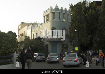 Stile eclettico edificio in Bialik street Tel Aviv Israele Foto Stock