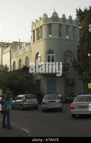 Stile eclettico edificio in Bialik street Tel Aviv Israele Foto Stock