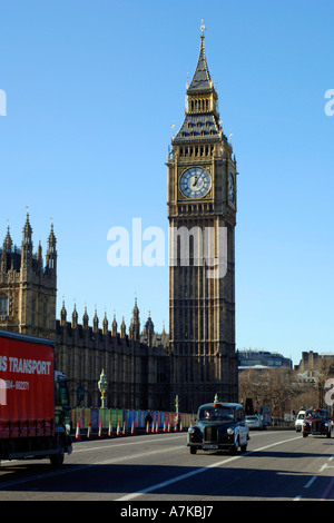 Big Ben, parte delle case di Parliment, Londra. Foto Stock