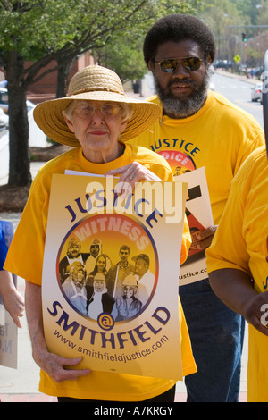 Unione organizzazione di campagna a Smithfield Foods Foto Stock