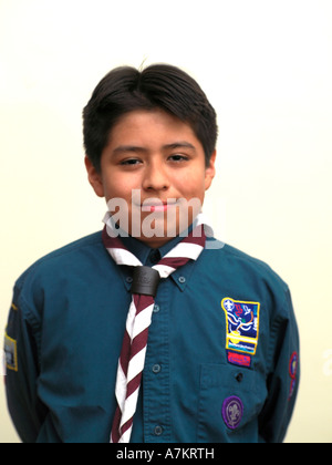 Testa e spalle Ritratto di Boy Scout Foto Stock