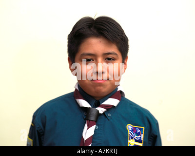 Testa e spalle Ritratto di Boy Scout Foto Stock