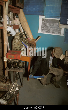 Coaltown Museum Queen Street Nuova Zelanda Westport Ricostruzione di office Foto Stock