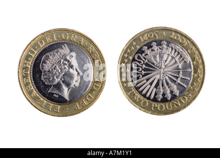2005 GBP REGNO UNITO due pound coin. Quattrocentesimo anniversario della polvere da sparo Plot Foto Stock