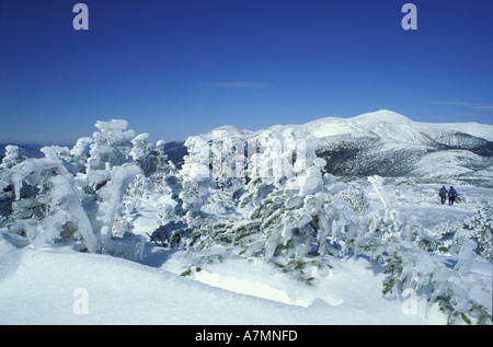 America del Nord, noi, NH, Appalachian Trail. Mt. Washington e una soleggiata giornata invernale in New Hampshire White Mtns. Foto Stock