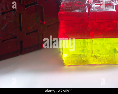 Jelly jella con retroilluminazione a cubetti Foto Stock