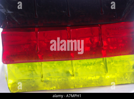 Jelly jella con retroilluminazione a cubetti Foto Stock