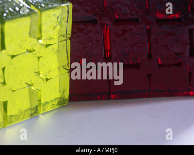 Jelly jella con retroilluminazione a cubetti Foto Stock
