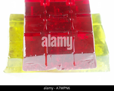 Jelly jella con retroilluminazione a cubetti Foto Stock