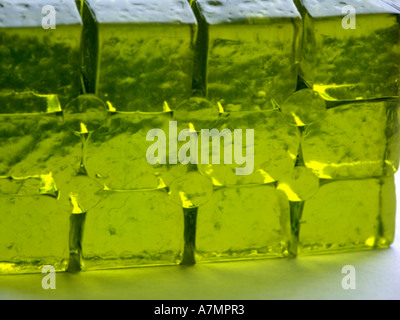 Jelly jella con retroilluminazione a cubetti Foto Stock