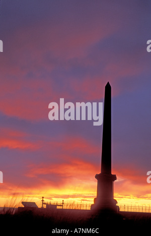 NA, STATI UNITI D'AMERICA, Washington, Walla Walla county, Whitman missione NM, l'obelisco al tramonto Foto Stock