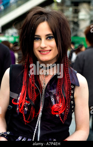 Tokyo Giappone Harajuku Teen hipsters cosu purei vestito in costume espressione di esuberanza giovanile Foto Stock