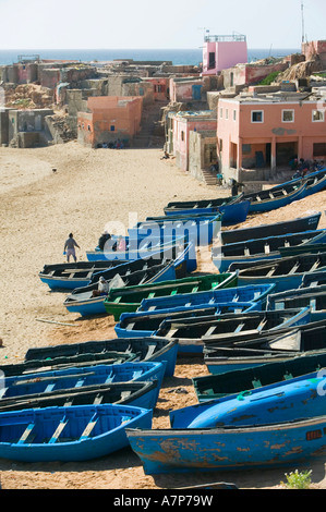 Tifnite (villaggio di pescatori che si trova a sud di Agadir), costa atlantica del Marocco Foto Stock