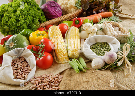 Natura morta con verdure Foto Stock