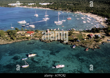 Repubblica Dominicana, Altagracia provincia, Bayahibe HARBOUR (VISTA AEREA) Foto Stock