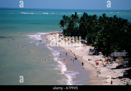 Il Brasile, stato di Paraiba, nel sud di Joao Pessoa, Ponta Das Seixa (punta orientale dell'America) Foto Stock