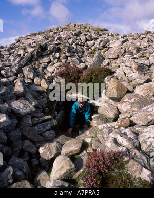 Barpa Langass nei pressi di Lochmaddy, Western Isles, North Uist, Scotland, Regno Unito. Un passaggio delle Ebridi grave Foto Stock