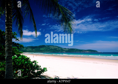 Il Brasile, Stato di Rio de Janeiro, Costa Verde, Ilha Grande Isola, 1 ore di barca di Angra dos Reis, Lopes Mendes beach Foto Stock