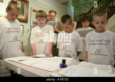 Leesburg Virginia,Loudoun County,Loudoun Museum,storia,mostra collezione,mostra vendita formazione,impara,informazioni,estate camper reenact Foto Stock