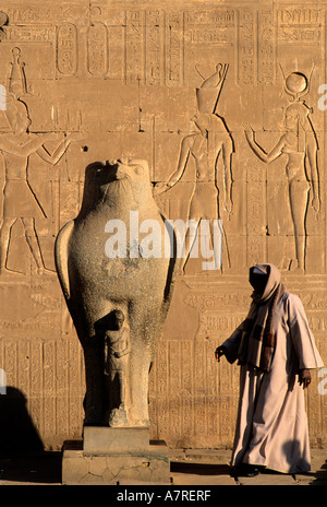 L'Egitto, la Valle del Nilo, al Tempio di Horus in Edfou Foto Stock