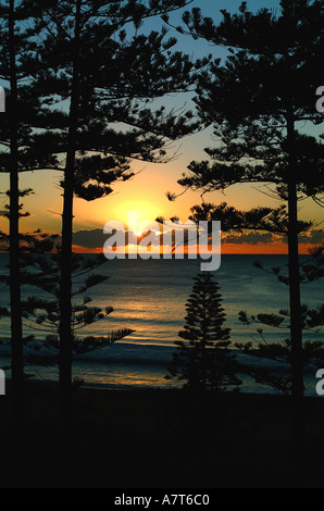 Alba sul faggio Manly, North Shore Sydney Foto Stock