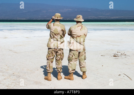 U. S. Marines presso Lac Assal, Gibuti, Africa Foto Stock