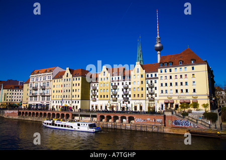 Nikolaiviertel quartiere Nikolai Berlino Germania Foto Stock