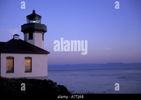 NA, STATI UNITI D'AMERICA, Washington, le Isole San Juan. Fornace di calce faro Foto Stock