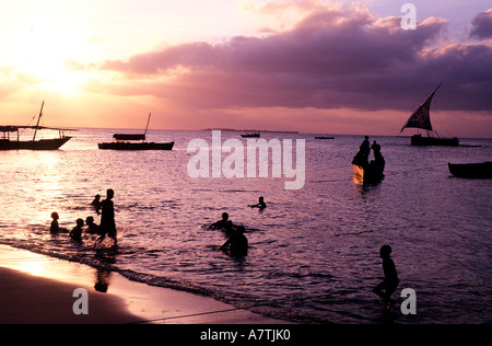 Tanzania, Zanzibar Stone Town, tramonto Foto Stock