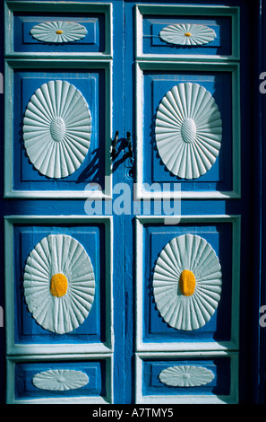 La Tunisia, una porta a Sidi Bou Said (frazioni di Tunisi) Foto Stock