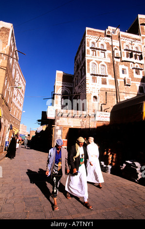 Yemen, la città vecchia di Sanaa, il souk Foto Stock