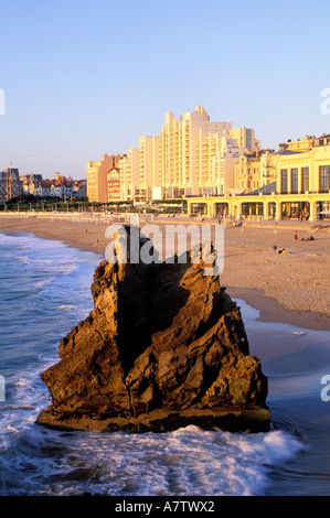 Francia, Pirenei Atlantiques, Biarritz, grande plage Foto Stock