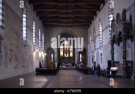 Arezzo, Toscana, Italia. Chiesa di San Domenico (chiesa) in Piazza San Domenico. Interno Foto Stock