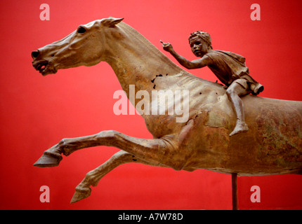 Cavallo e fantino di artemis Foto Stock