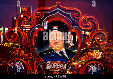 Argentina, Buenos Aires, scrittore e poeta Jorge Luis Borges Foto Stock