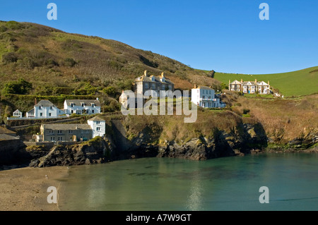 Casa che si affaccia sul porto di Port Isaac,north cornwall,Inghilterra Foto Stock