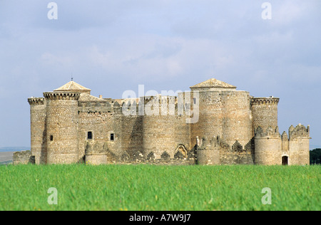 Spagna, Castiglia La Mancha, Belmonte Castello Foto Stock