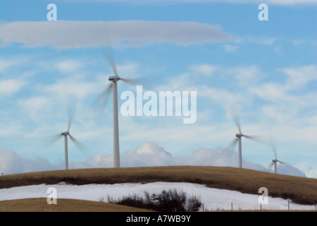 McBride Lago wind farm vicino a Fort Macleod nel sud di Alberta in Canada Foto Stock