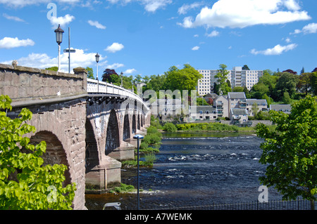 Tay Bridge, la città di Perth XPL 6391 Foto Stock