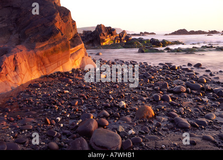 Widemouth Bay North Cornwall tarda sera estate Foto Stock