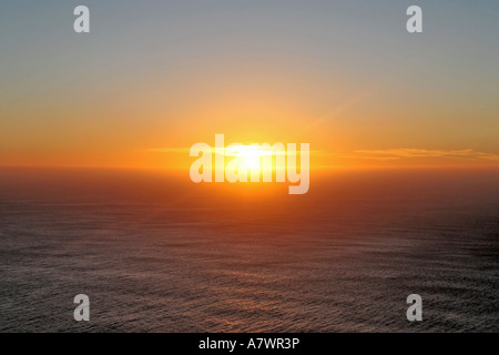 Tramonto, Ponta do Pargo, Madeira, Portogallo Foto Stock