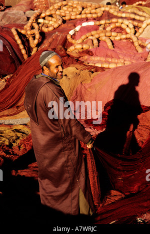 Marocco Agadir, reti da pesca Foto Stock