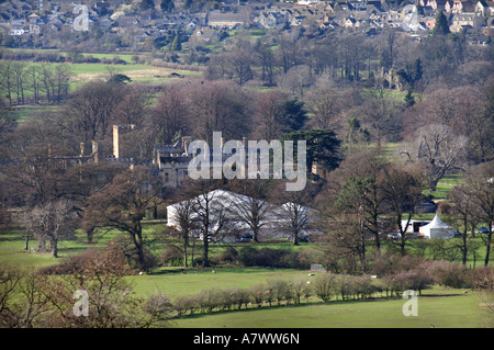 Il Castello di Sudeley durante PREPERATIONS PER LE NOZZE DI attrice Elizabeth Hurley Foto Stock