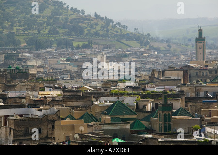 Il Marocco, Fes: Fes el Bali (vecchio FES), vista dal Palais Jamai Hotel Foto Stock