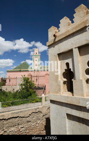 Il Marocco Marrakech: Koubba Ba'adiyn del XII secolo le abluzioni monoblocco per la moschea & Madersa Foto Stock