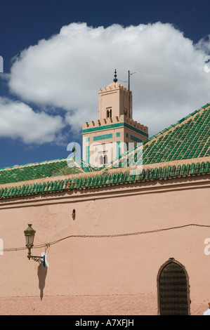 Il Marocco Marrakech: Ali Moschea Ben Youssef del XII secolo più grande moschea nella vecchia Marrakech. Foto Stock