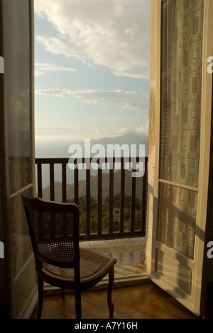 L'Europa, Francia, Corsica, Piana. Vista su Golfe de Porto e Les Calanches Foto Stock